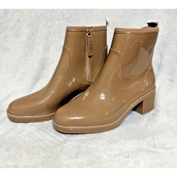 kate spade new york Shoes - Kate Spade Puddle Rain Boots Size 10 Boots Beige Block Heels rubber